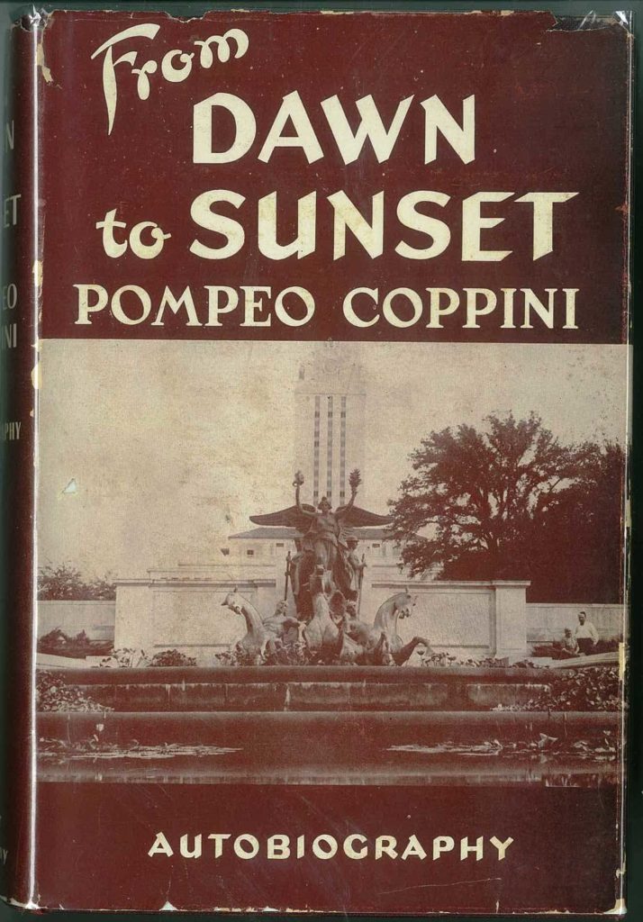 Pompeo Coppini's autobiography, "From Dawn to Sunset," published 1949