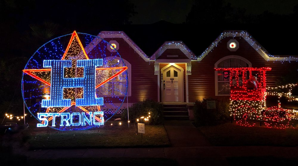 An Astros-inspired scene from "Lights in the Heights," 2017.