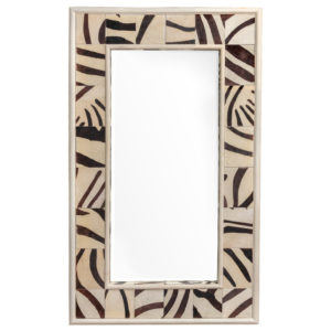 Mecox Patched Faux Zebra Mirror