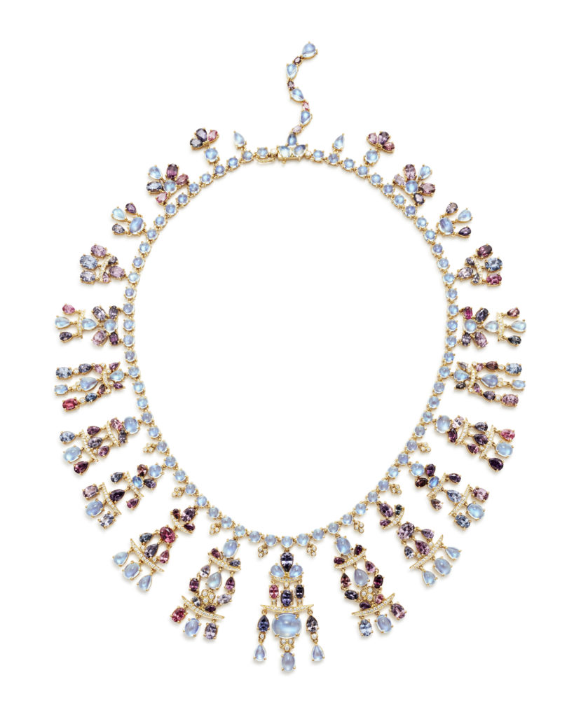 18K Seta Moon Necklace in Spinel