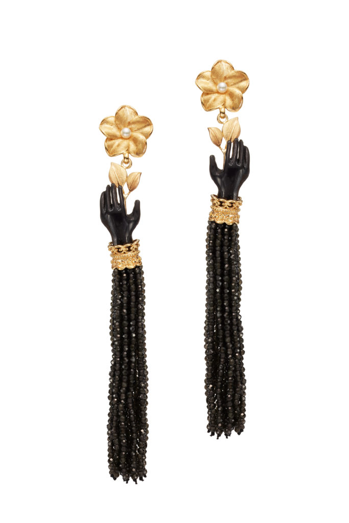Of Rare Origin earrings in 18K gold, $1,995, at Neiman Marcus, Tootsies