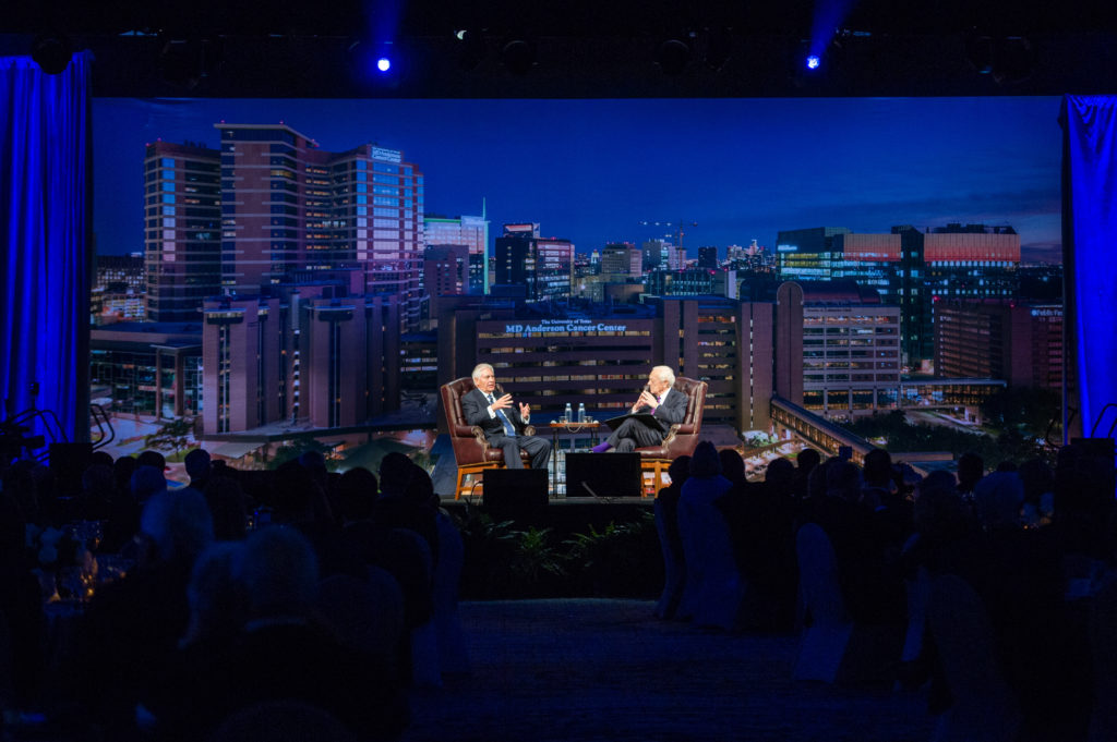 CBS newsman, Bob Schieffer interviews Secretary of State Rex Tillerson at MD Anderson's Conversation with a Living Legend at Hilton Americas Houston on December 6, 2018