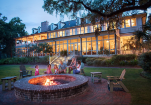 Palmetto Bluff fire night