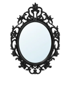 IKEA Ung Mill oval black mirror $39.99