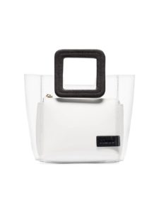 Staud Mini Shirley clear two-tone bag