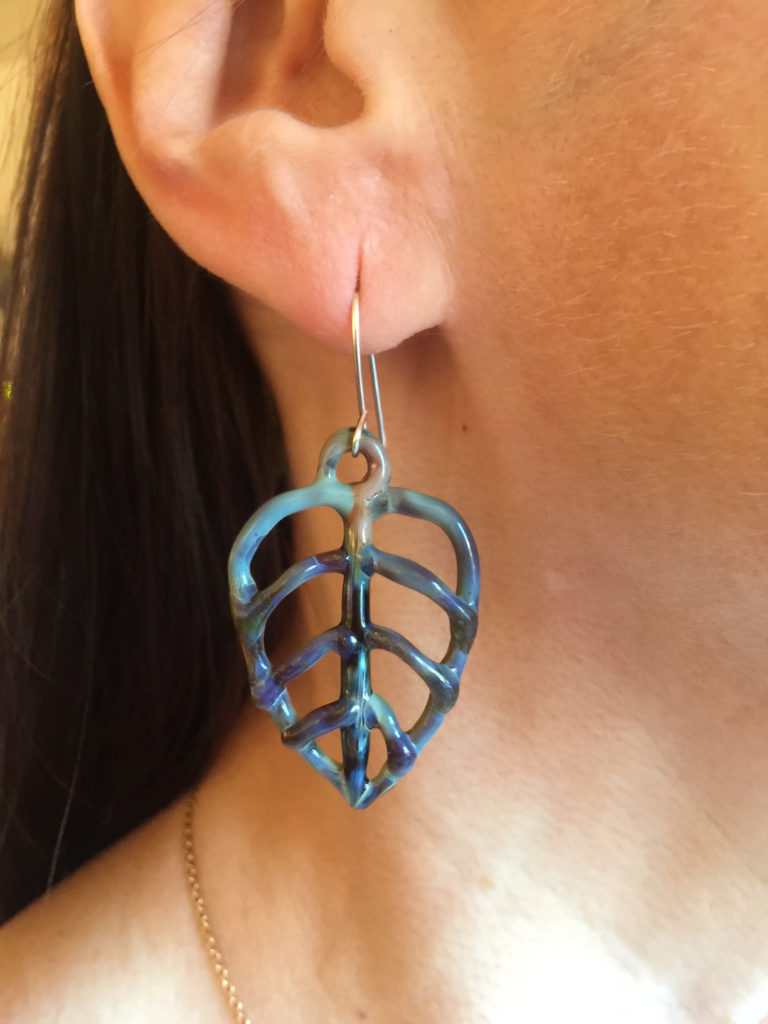 A hand-formed, flame-worked glass earring by Pilchuck teacher/artist Susan Plum, whose work is in the collection of the Corning Museum of Glass. $75, through the artist's studio (1827 Arlington, Houston Heights, 713.542.6986, susanplum@gmail.com, susanplum.com)