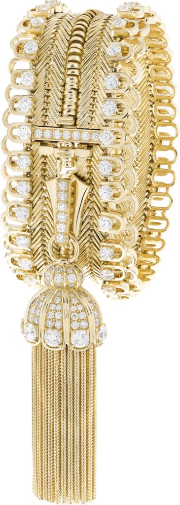 Van Cleef & Arpels zip antique Arcade diamond necklace that converts to a cuff, in 18K gold, at the Van Cleef & Arpels boutique