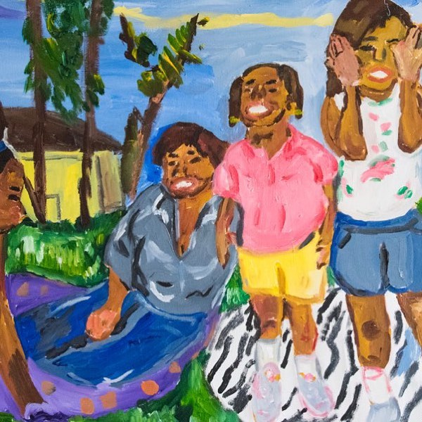 The best young painter in North Texas is Brandon Thompson who paints poems to his neighborhood