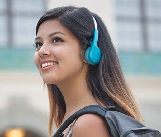 For these headphones, make it retro, just contemporary. 