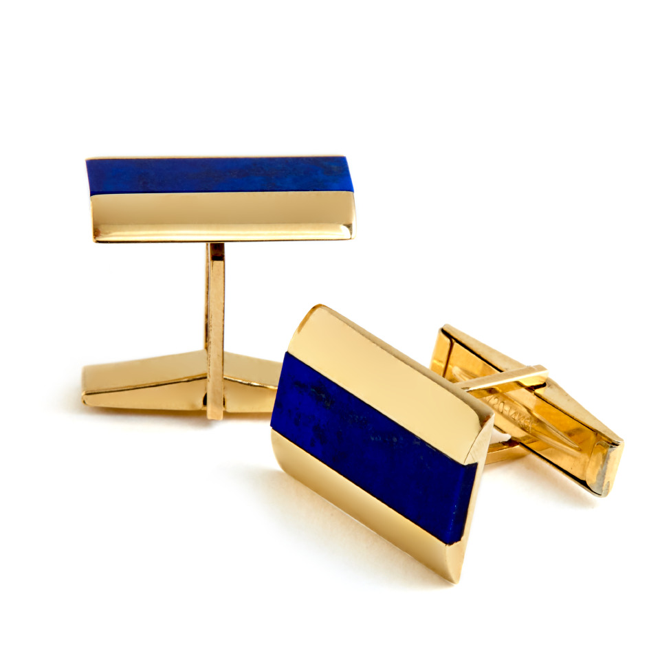 The Noblemen cufflinks with inlaid lapis