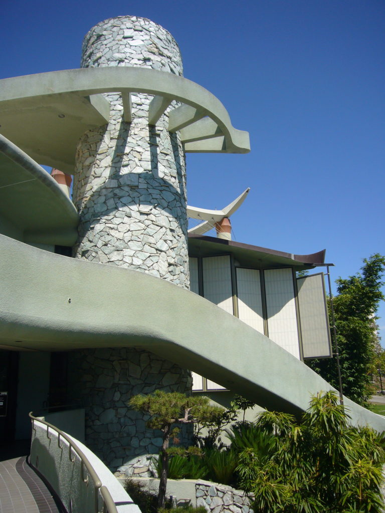 Bruce Goff’s Pavilion for Japanese Art, Los Angeles County Museum of Art, 1978-1988 (opened posthumously). The architect’s last major project was paid for in part by Goff’s Oklahoma client, Joe Price, an acclaimed collector of Edo Period Japanese art.