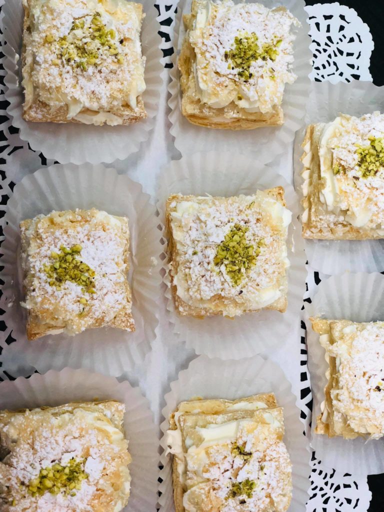 Napoleon pastries are available at Grandmas' Bakery.