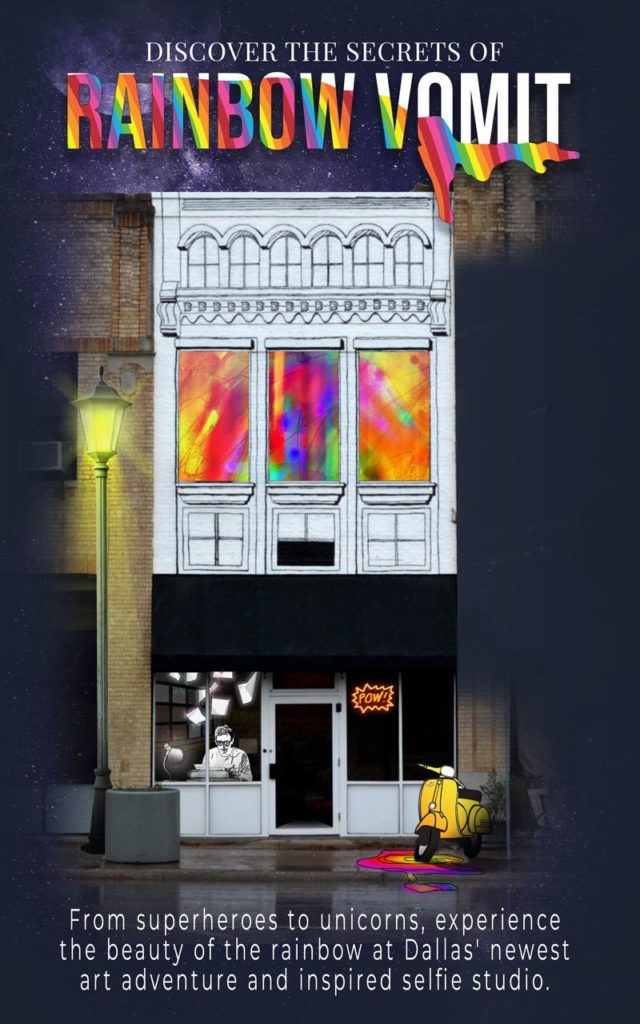 The Rainbow Vomit interactive art exhibit takes you on a journey through the clouds. 