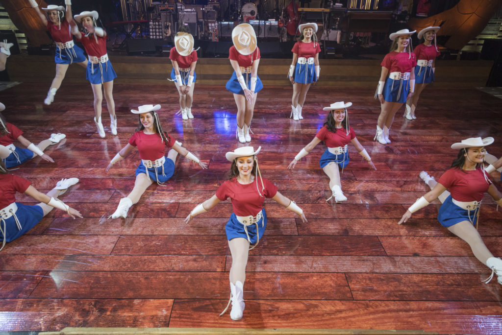 Classic Kilgore Rangerettes kicked off the evening (literally).