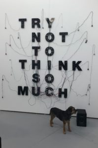 Jamerson contemplating a light installation for his collection