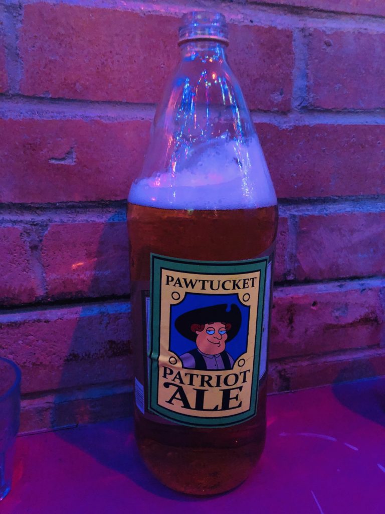 You can order a 40 oz "Pawtucket Patriot Ale" for $10 at The Drunken Clam.