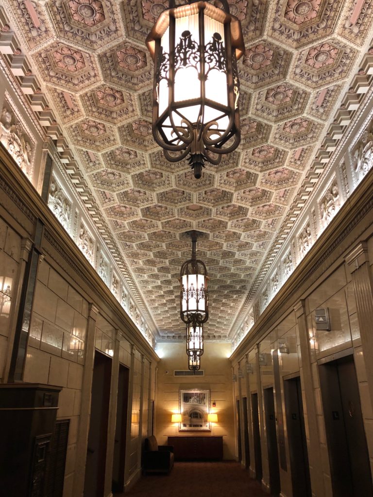 The Magnolia Hotel features architectural elements still intact after renovation.