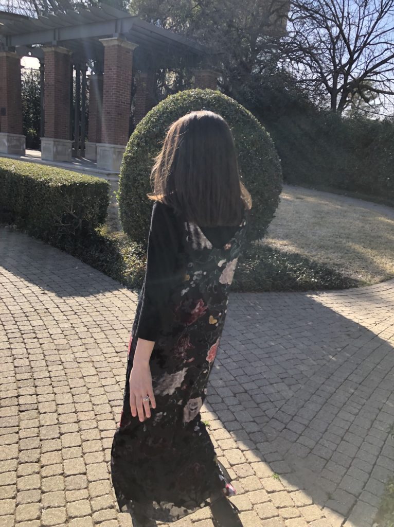 Our Lisa out for a walk in the cooler temps.