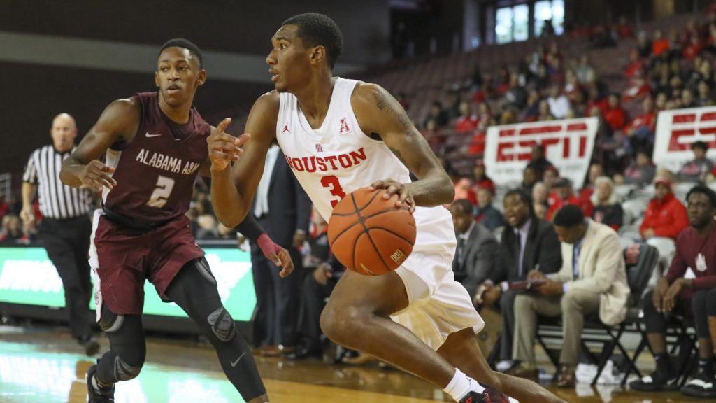 Armoni Brooks just laughs when asked if University Houston coach Kelvin Sampson's approach has changed with the Cougars' success. (Houston Athletics photo.)