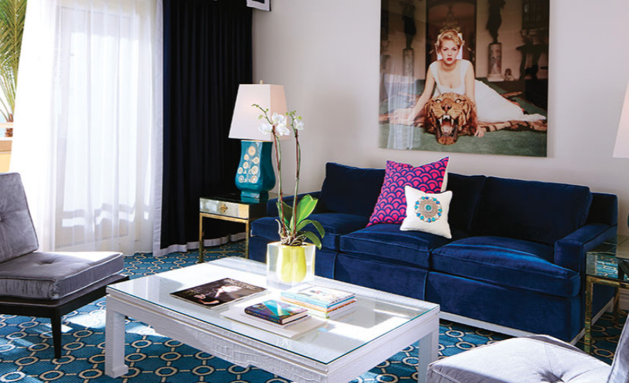 Famed designer Jonathan Adler styles the rooms. 