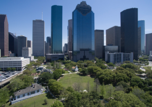 sam Houston park bird's eye view