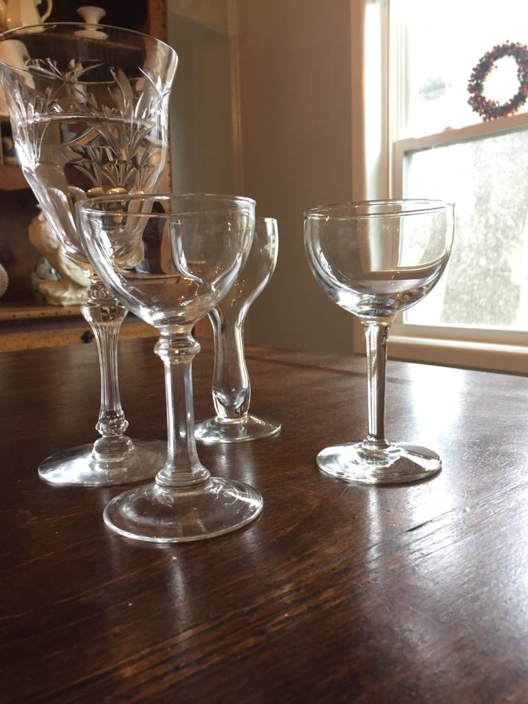 Champagne coupes courtesy of the Sherman family