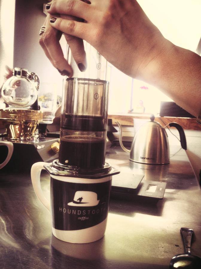 Houndstooth Coffee baristas are dapper dressers. 