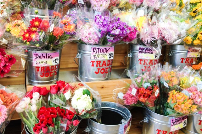 Trader Joe's sells fresh flowers. 