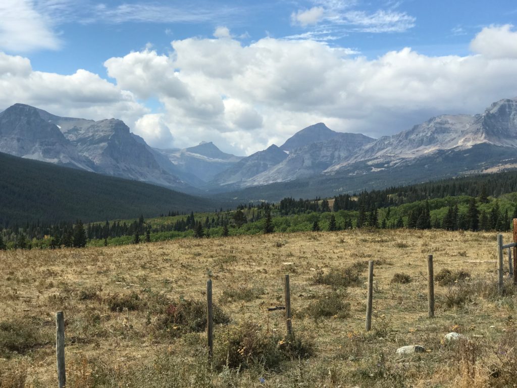 Kate and I head toward Alberta, land of mountains and dinosaurs. (Photo by Mary Margaret Hansen)