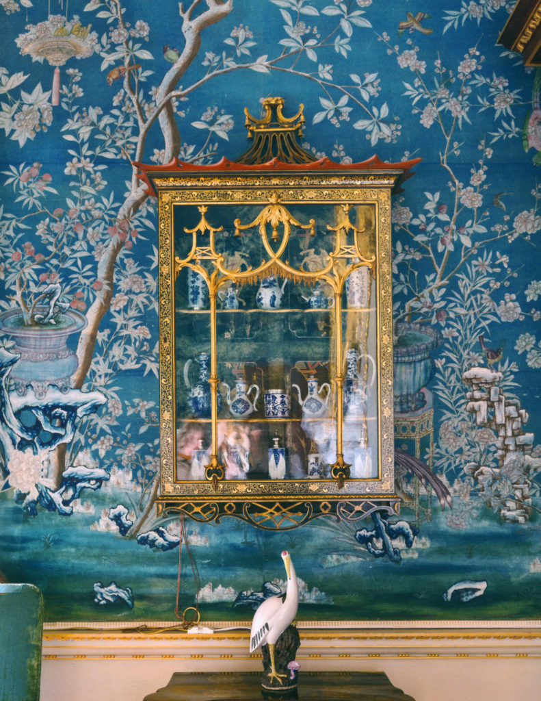 Houghton Hall's Cabinet Room is adorned in 18th-century chinoiserie panels. (Photo by Tori Hancock)