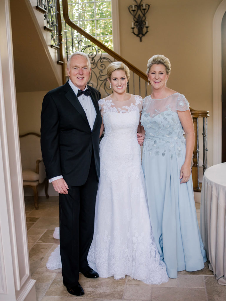 The bride and her parents  (Photo by Liz Banfield)