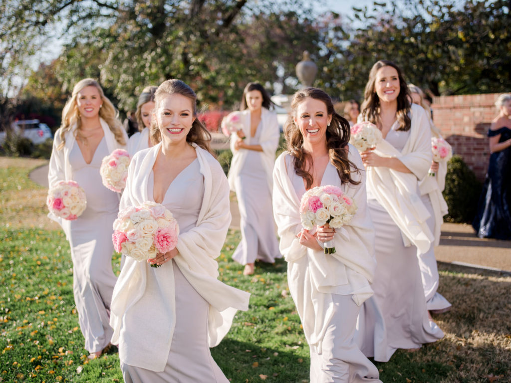 Bridesmaids in Amsale (Photo by Liz Banfield)