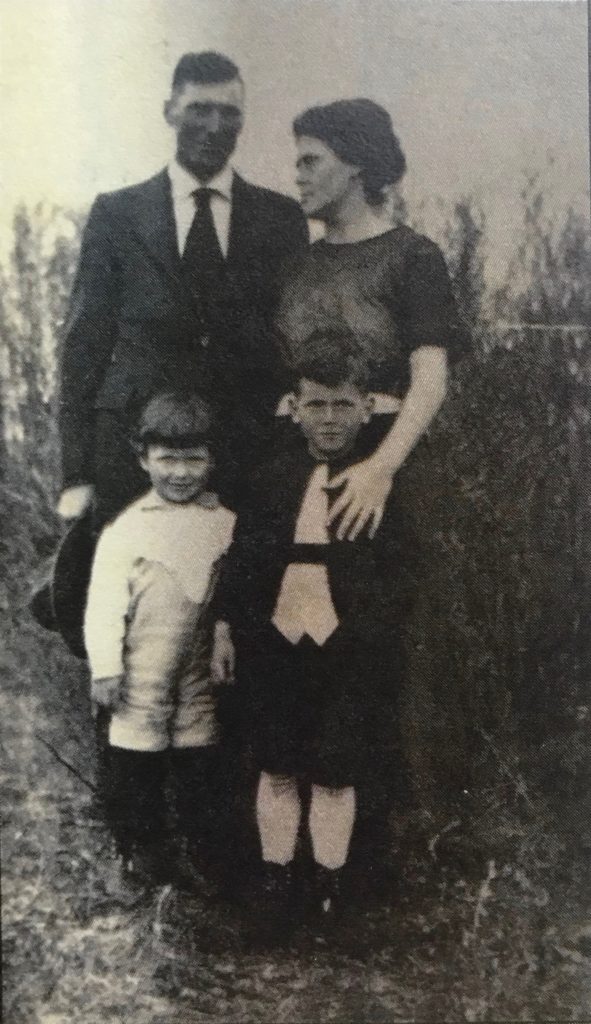 Lewell and Shirley Thompson with sons Wendell and his older brother Dean, on the right. (Photo from the author's family album)