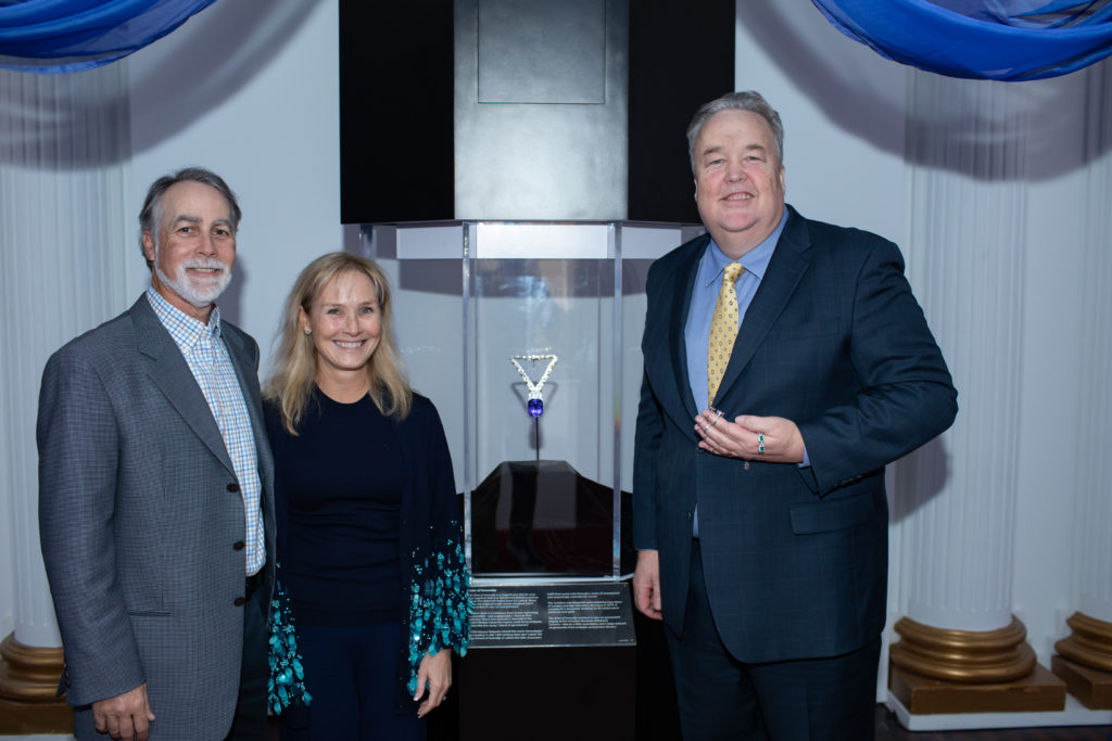 Charles & Randa Williams, Joel Bartsch at the Houston Museum of Natural Science Siren of Serendip reveal