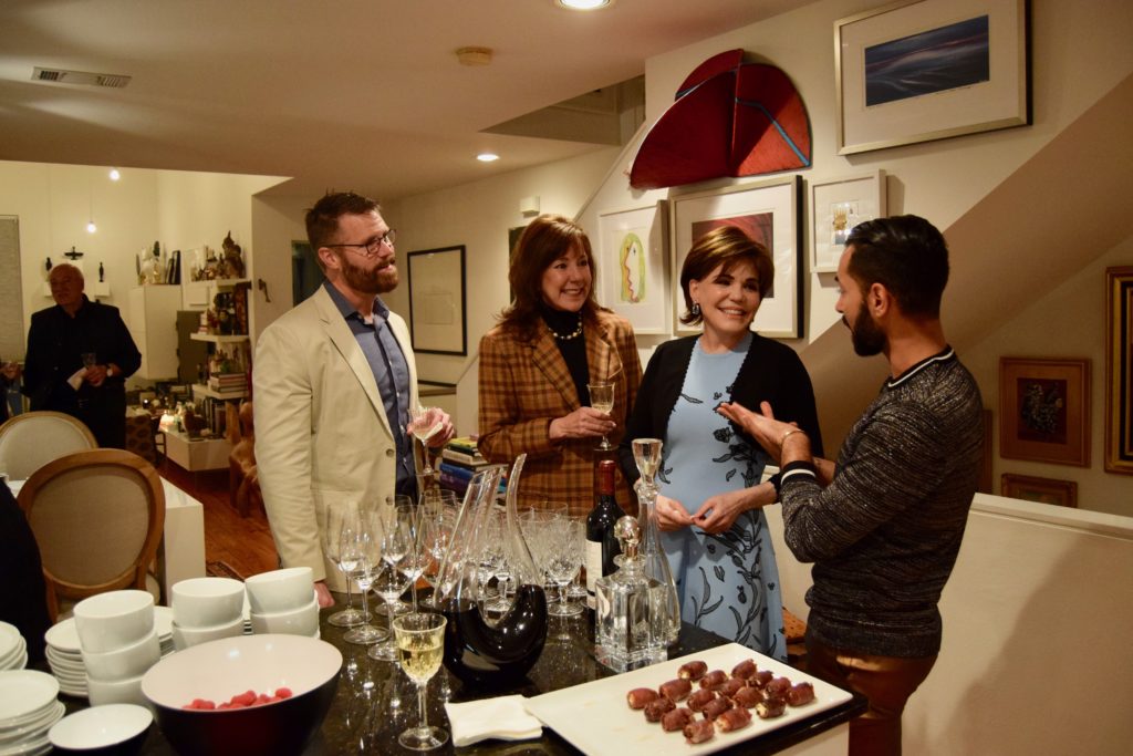Kevin Black, Elizabeth Stein, Hallie Vanderhider, chef Fady Armanious discuss his menu.(Photo by Shelby Hodge)