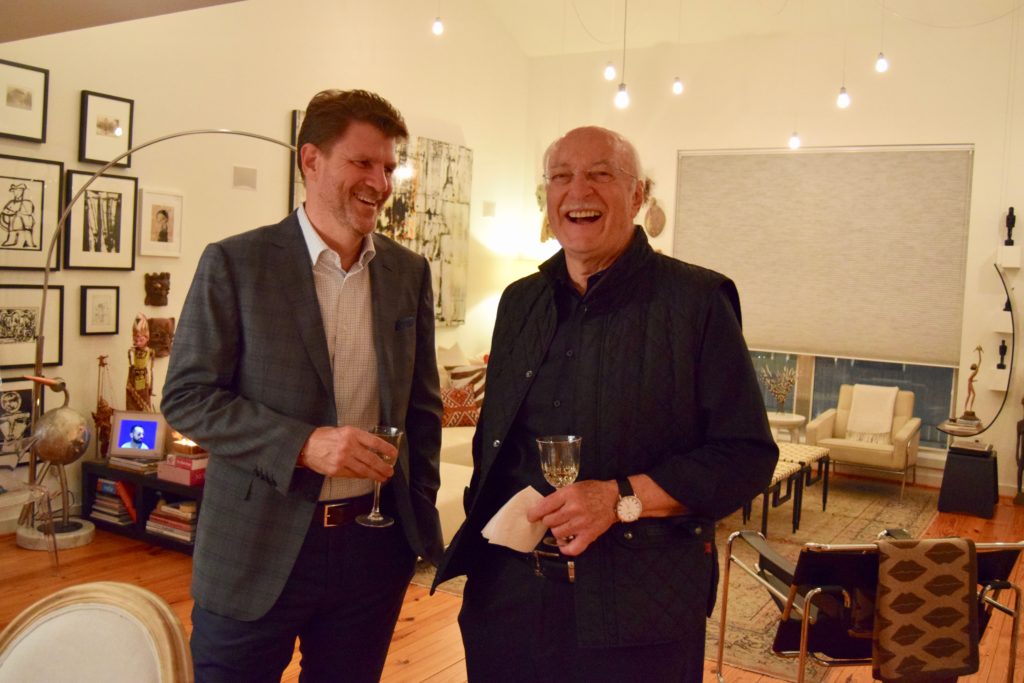 Host Bill Baldwin entertains Shafik Rifaat. (Photo by Shelby Hodge)