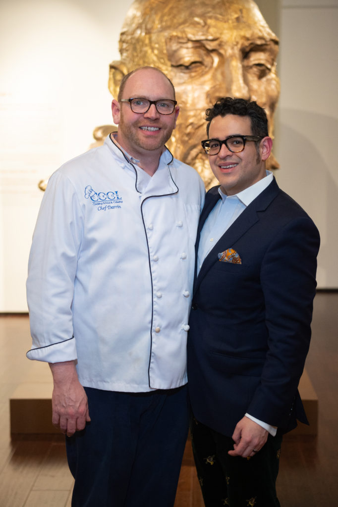 Darrin Davis, Mario Gudmundsson at the Houston Symphony Young Associates Council party at Art of the World Gallery (Photo by Wilson Parish)