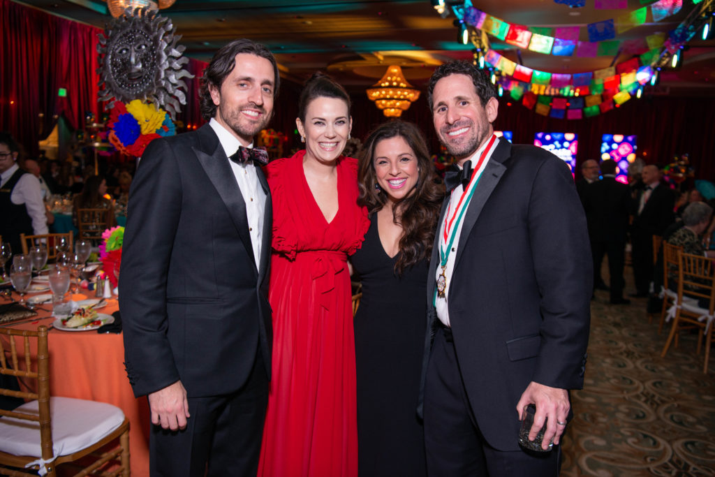 Dave & Keath Jacoby, Kelly & Brian Masel celebrate the Knights of Momus Fiesta de Momus at The Grand 1894 Opera House in Galveston. (Photo by Michelle Watson/CatchlightGroup.com)