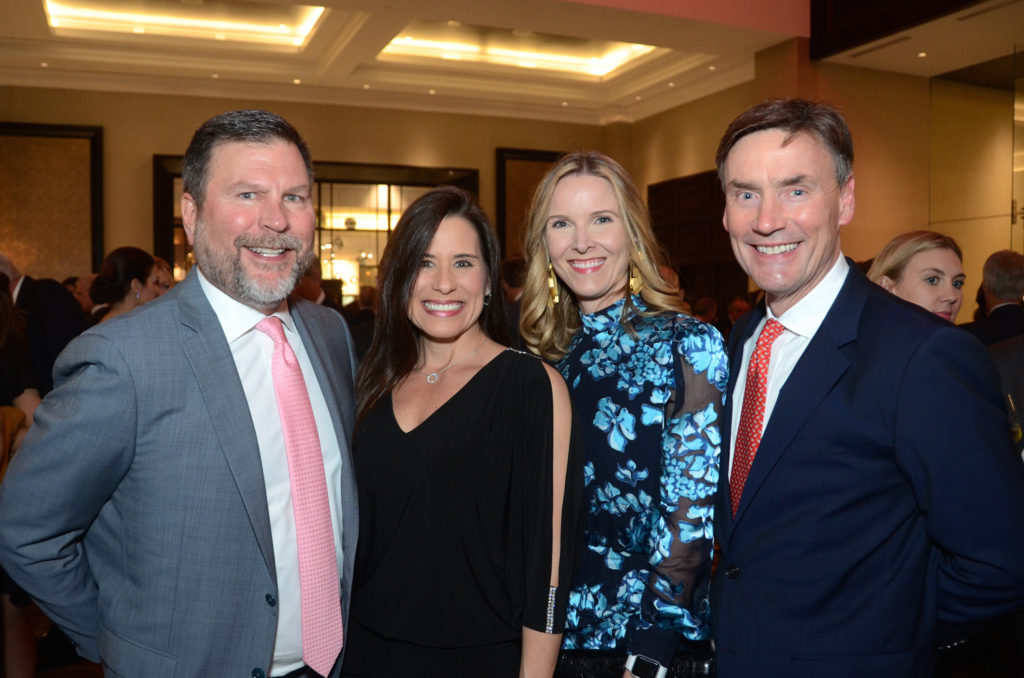 David & Lisa Sambrooks, Kristen & Steve McDaniel at the Communities in Schools dinner at The Post Oak Hotel. (Photo by Roswitha Vogler)