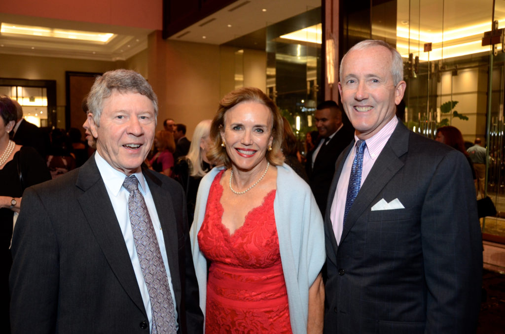 Ed Emmett, Mary & John Craddock at the Communities in Schools dinner at The Post Oak Hotel. (Photo by Roswitha Vogler)