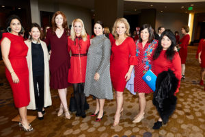 Elizabeth Saab, Christine Allison, Jennifer Davis Long, Maggie Kipp, Melissa Sherrill Martin, Kate Rose Marquez, Heather Baker Nancy Gopez (Photo by Dana Driensky, Scogin Mayo)
