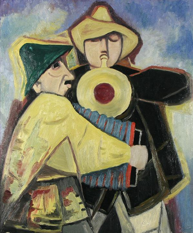 Karl Hofer's "Musikanten," 1953, at Art Link International of Lake Worth, Florida, exhibiting this September at Houston Antiques + Art + Design Show.