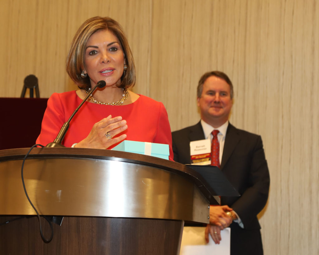 Judge Eva Guzman  at the Houston Bar Foundation luncheon. (Photo by Debi Wallace, Barfield Photography)