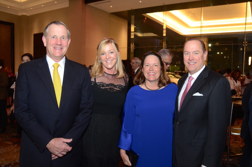 John & Robin Wombwell, Leslie & Carlos Duncan at the Communities in Schools dinner at The Post Oak Hotel. (Photo by Roswitha Vogler)