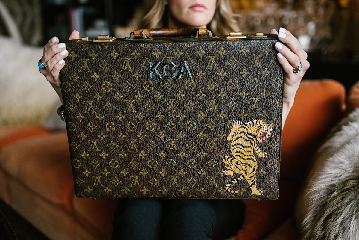 custom Louis Vuitton, Goyard and other hand painted pieces