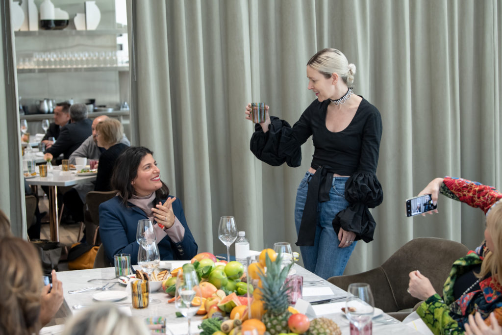 Kristen Cole toasting Rosie Assoulin (Photo by Photographer: Bruno, Snap The Picture)