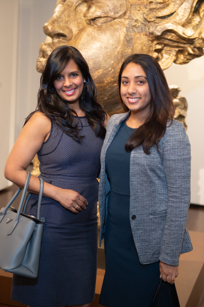 Kusum Patel, Krishna Desai at the Houston Symphony Young Associates Council party at Art of the World Gallery (Photo by Wilson Parish)