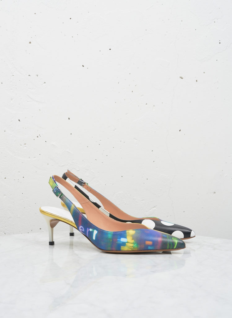 Multi coloured sales kitten heel shoes