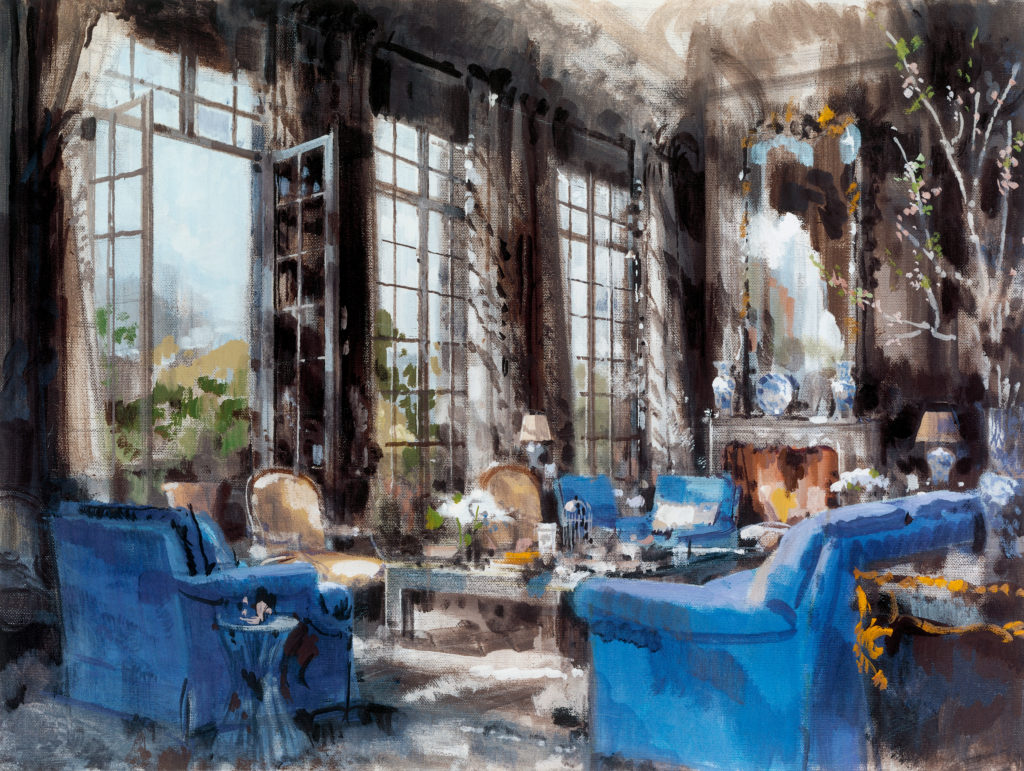 Mary Wells Lawrence, Drawing Room, La Fiorentina, St. Jean Cap Ferrat,1979