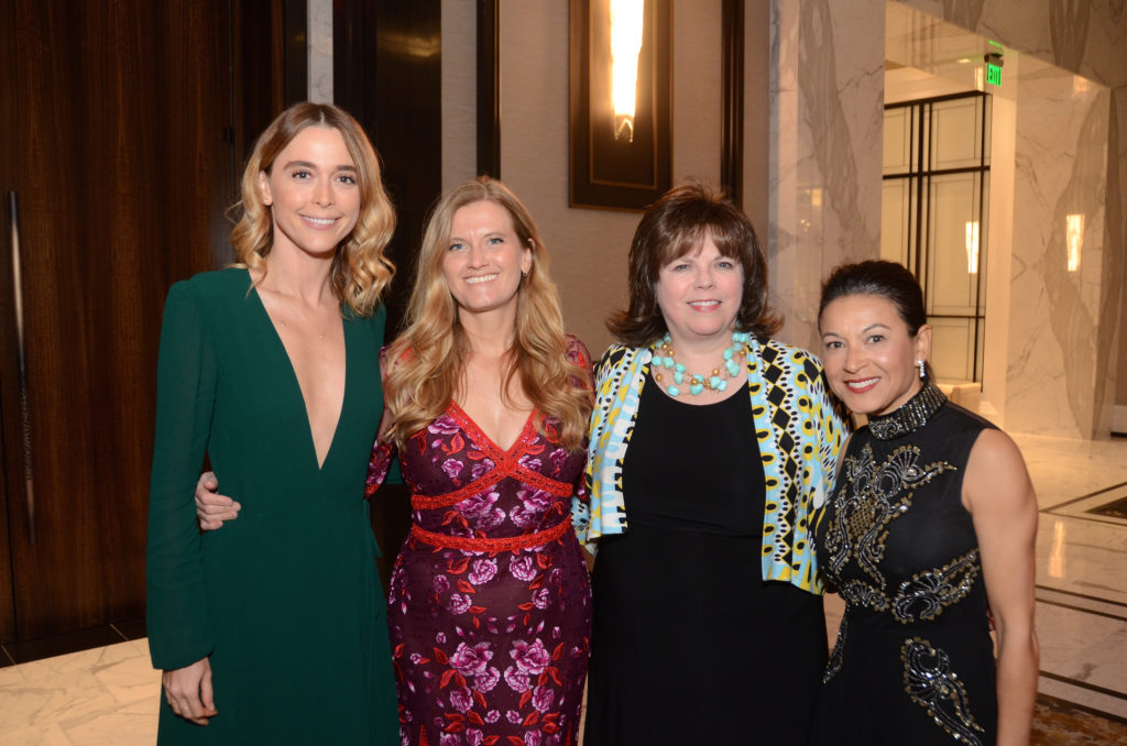 Megan McAtee, Deana Jones, Kathleen Suave, Felicia Neubig at the Communities in Schools dinner at The Post Oak Hotel. (Photo by Roswitha Vogler)